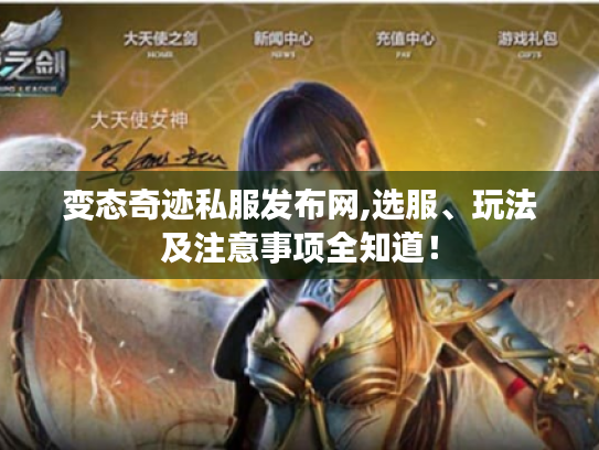 变态奇迹私服发布网,选服、玩法及注意事项全知道！