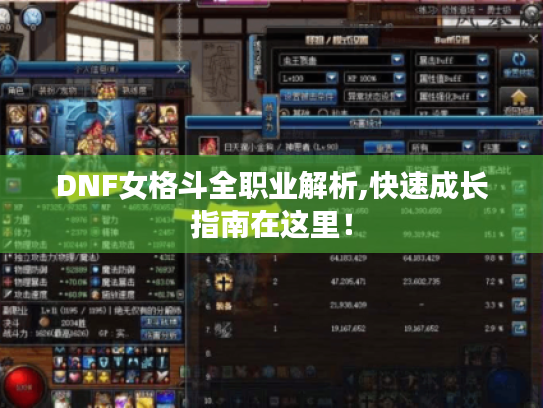 DNF女格斗全职业解析,快速成长指南在这里! DNF女格斗全职业解析,快速成长指南在这里!