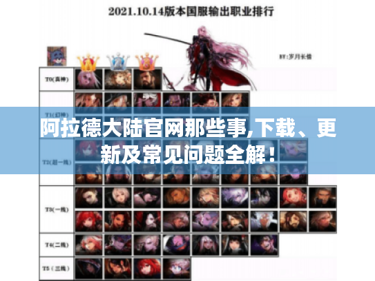 阿拉德大陆官网那些事,下载、更新及常见问题全解! 阿拉德大陆官网那些事,下载、更新及常见问题全解!