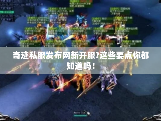 奇迹私服发布网新开服?这些要点你都知道吗! 奇迹私服发布网新开服?这些要点你都知道吗!