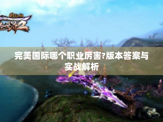 完美国际哪个职业厉害?版本答案与实战解析 完美国际哪个职业厉害?版本答案与实战解析