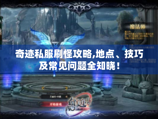 奇迹私服刷怪攻略,地点、技巧及常见问题全知晓! 奇迹私服刷怪攻略,地点、技巧及常见问题全知晓!