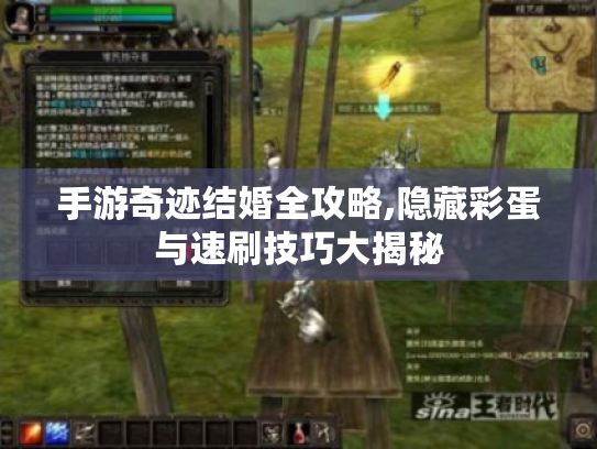 手游奇迹结婚全攻略,隐藏彩蛋与速刷技巧大揭秘 手游奇迹结婚全攻略,隐藏彩蛋与速刷技巧大揭秘