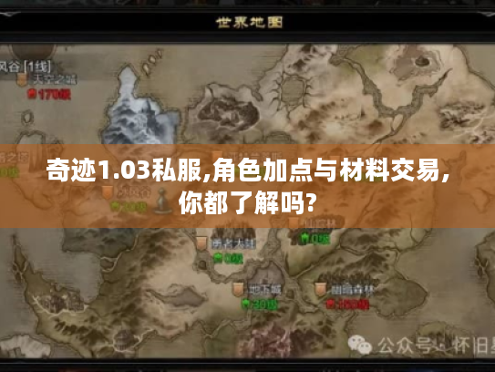奇迹1.03私服,角色加点与材料交易,你都了解吗?