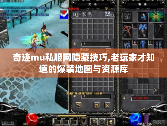 奇迹mu私服网隐藏技巧,老玩家才知道的爆装地图与资源库 奇迹mu私服网隐藏技巧,老玩家才知道的爆装地图与资源库