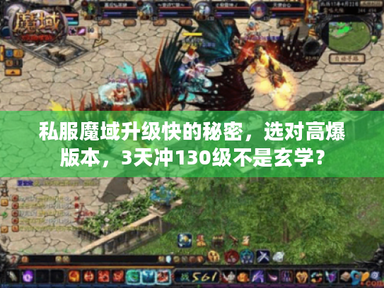 私服魔域升级快的秘密，选对高爆版本，3天冲130级不是玄学？