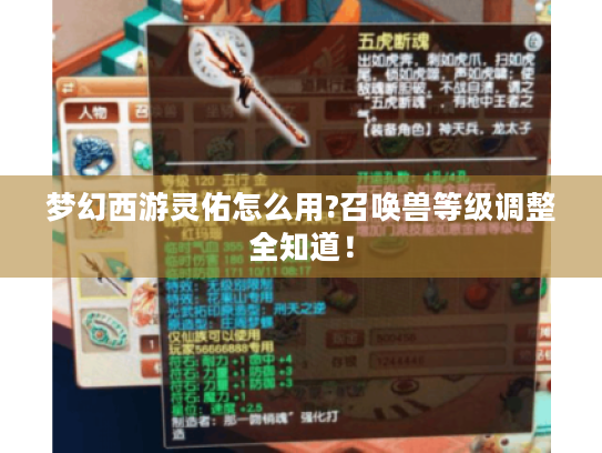 梦幻西游灵佑怎么用?召唤兽等级调整全知道! 梦幻西游灵佑怎么用?召唤兽等级调整全知道!