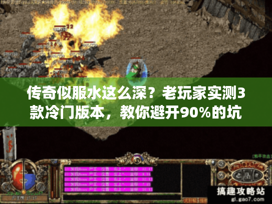 传奇似服水这么深？老玩家实测3款冷门版本，教你避开90%的坑