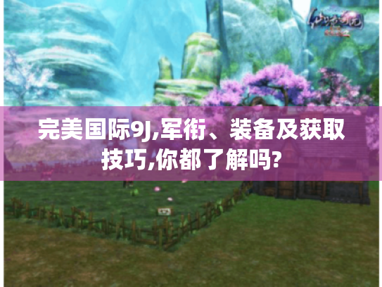 完美国际9J,军衔、装备及获取技巧,你都了解吗? 完美国际9J,军衔、装备及获取技巧,你都了解吗?