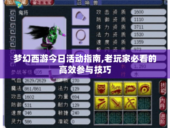 梦幻西游今日活动指南,老玩家必看的高效参与技巧 梦幻西游今日活动指南,老玩家必看的高效参与技巧