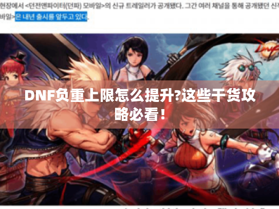 DNF负重上限怎么提升?这些干货攻略必看! DNF负重上限怎么提升?这些干货攻略必看!