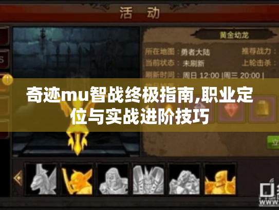奇迹mu智战终极指南,职业定位与实战进阶技巧 奇迹mu智战终极指南,职业定位与实战进阶技巧