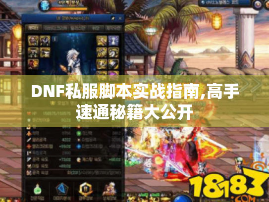 DNF私服脚本实战指南,高手速通秘籍大公开 DNF私服脚本实战指南,高手速通秘籍大公开