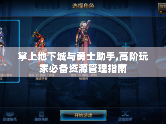 掌上地下城与勇士助手,高阶玩家必备资源管理指南 掌上地下城与勇士助手,高阶玩家必备资源管理指南