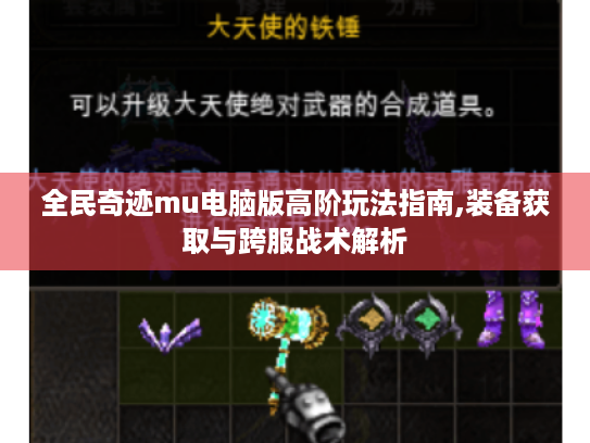 全民奇迹mu电脑版高阶玩法指南,装备获取与跨服战术解析 全民奇迹mu电脑版高阶玩法指南,装备获取与跨服战术解析