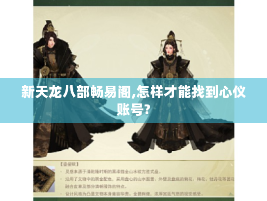新天龙八部畅易阁,怎样才能找到心仪账号?