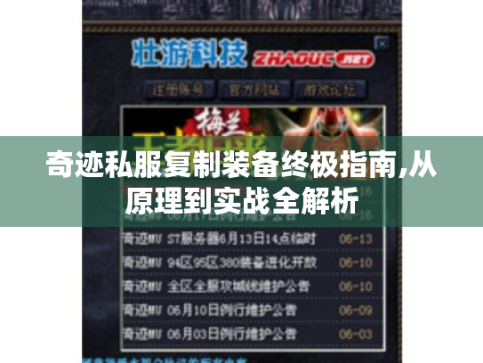 奇迹私服复制装备终极指南,从原理到实战全解析 奇迹私服复制装备终极指南,从原理到实战全解析