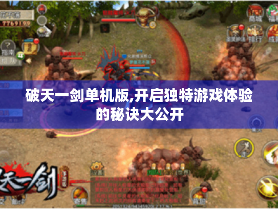 破天一剑单机版,开启独特游戏体验的秘诀大公开 破天一剑单机版,开启独特游戏体验的秘诀大公开