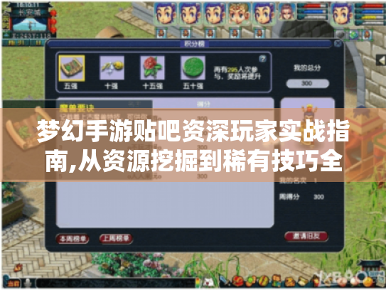 梦幻手游贴吧资深玩家实战指南,从资源挖掘到稀有技巧全解析
