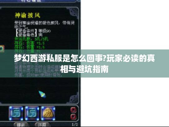 梦幻西游私服是怎么回事?玩家必读的真相与避坑指南 梦幻西游私服是怎么回事?玩家必读的真相与避坑指南