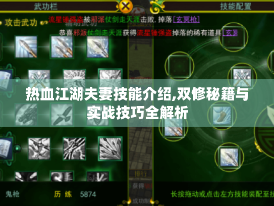 热血江湖夫妻技能介绍,双修秘籍与实战技巧全解析 热血江湖夫妻技能介绍,双修秘籍与实战技巧全解析