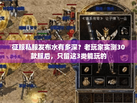 征服私服发布水有多深？老玩家实测30款服后，只留这3类能玩的