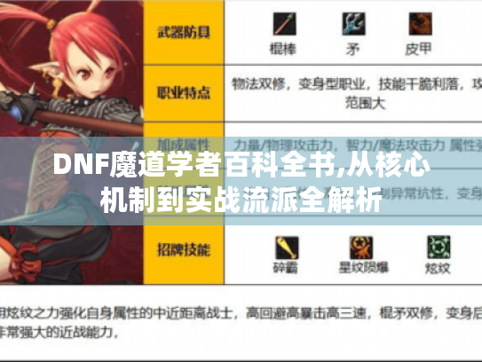 DNF魔道学者百科全书,从核心机制到实战流派全解析 DNF魔道学者百科全书,从核心机制到实战流派全解析