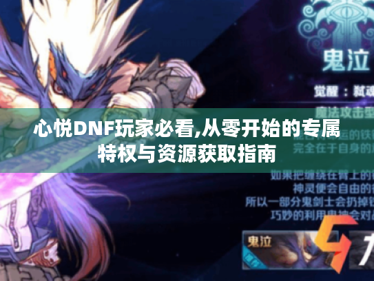 心悦DNF玩家必看,从零开始的专属特权与资源获取指南