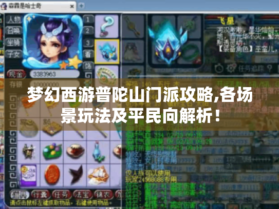 梦幻西游普陀山门派攻略,各场景玩法及平民向解析！