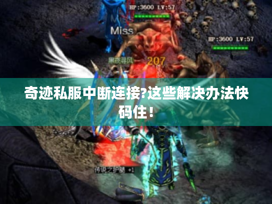 奇迹私服中断连接?这些解决办法快码住! 奇迹私服中断连接?这些解决办法快码住!