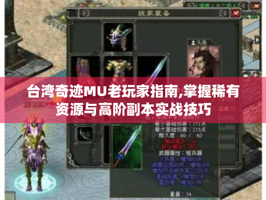 台湾奇迹MU老玩家指南,掌握稀有资源与高阶副本实战技巧 台湾奇迹MU老玩家指南,掌握稀有资源与高阶副本实战技巧