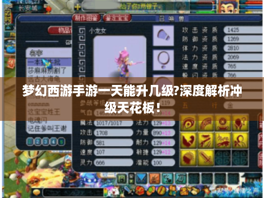 梦幻西游手游一天能升几级?深度解析冲级天花板! 梦幻西游手游一天能升几级?深度解析冲级天花板!