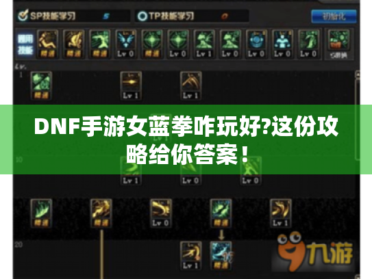 DNF手游女蓝拳咋玩好?这份攻略给你答案! DNF手游女蓝拳咋玩好?这份攻略给你答案!
