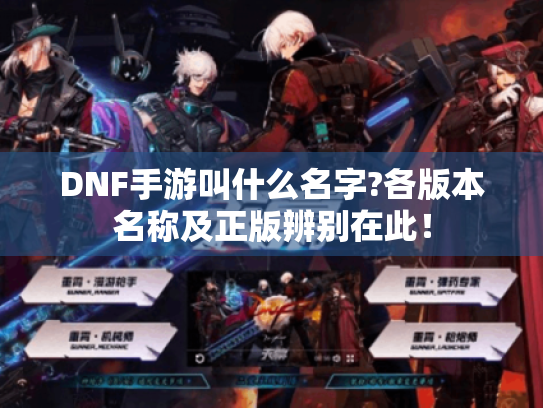 DNF手游叫什么名字?各版本名称及正版辨别在此！