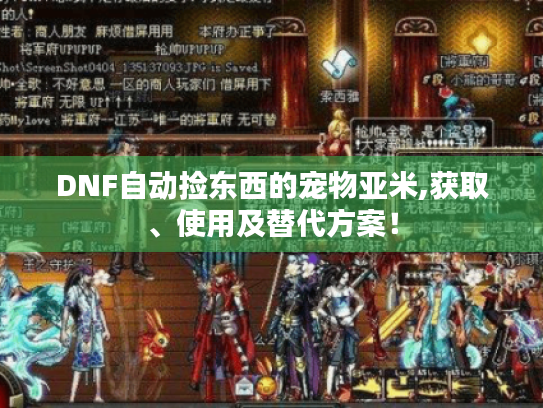 DNF自动捡东西的宠物亚米,获取、使用及替代方案! DNF自动捡东西的宠物亚米,获取、使用及替代方案!