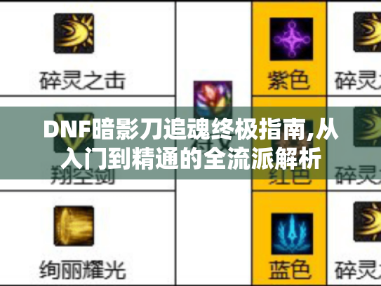 DNF暗影刀追魂终极指南,从入门到精通的全流派解析 DNF暗影刀追魂终极指南,从入门到精通的全流派解析