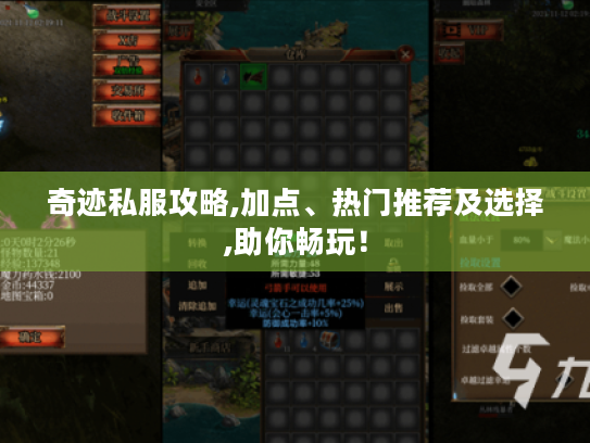 奇迹私服攻略,加点、热门推荐及选择,助你畅玩! 奇迹私服攻略,加点、热门推荐及选择,助你畅玩!