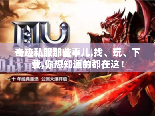 奇迹私服那些事儿,找、玩、下载,你想知道的都在这! 奇迹私服那些事儿,找、玩、下载,你想知道的都在这!