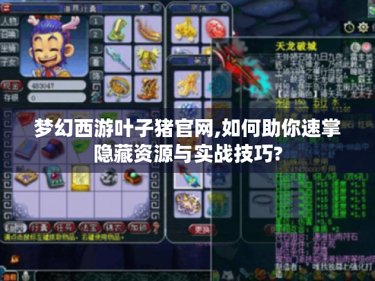 梦幻西游叶子猪官网,如何助你速掌隐藏资源与实战技巧? 梦幻西游叶子猪官网,如何助你速掌隐藏资源与实战技巧?