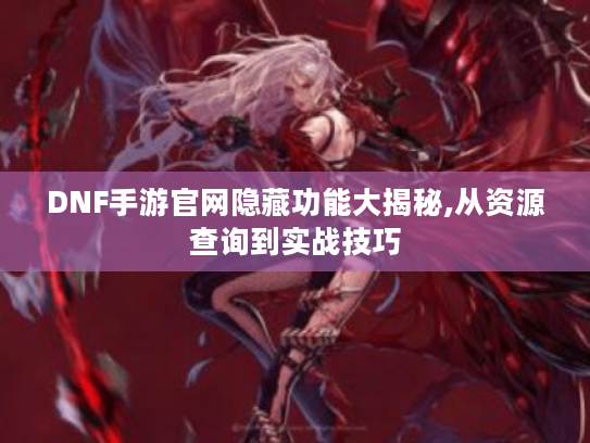 DNF手游官网隐藏功能大揭秘,从资源查询到实战技巧 DNF手游官网隐藏功能大揭秘,从资源查询到实战技巧