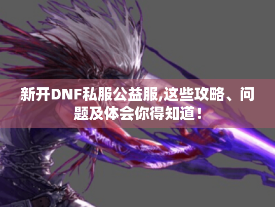 新开DNF私服公益服,这些攻略、问题及体会你得知道! 新开DNF私服公益服,这些攻略、问题及体会你得知道!