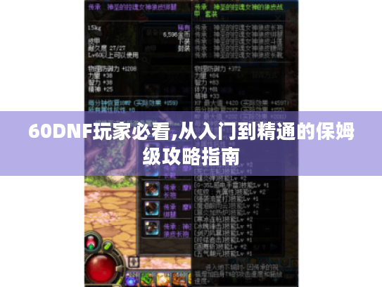 60DNF玩家必看,从入门到精通的保姆级攻略指南 60DNF玩家必看,从入门到精通的保姆级攻略指南