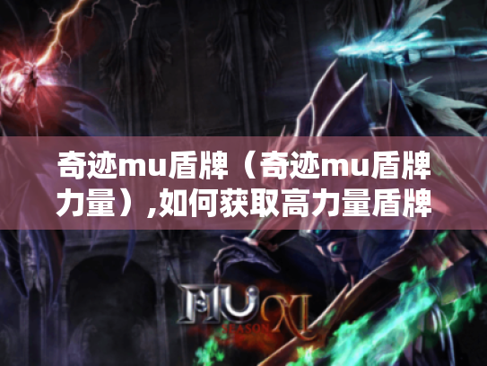 奇迹mu盾牌（奇迹mu盾牌力量）,如何获取高力量盾牌?