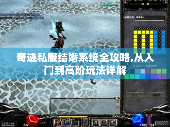 奇迹私服结婚系统全攻略,从入门到高阶玩法详解 奇迹私服结婚系统全攻略,从入门到高阶玩法详解