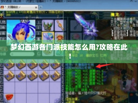 梦幻西游各门派技能怎么用?攻略在此! 梦幻西游各门派技能怎么用?攻略在此!