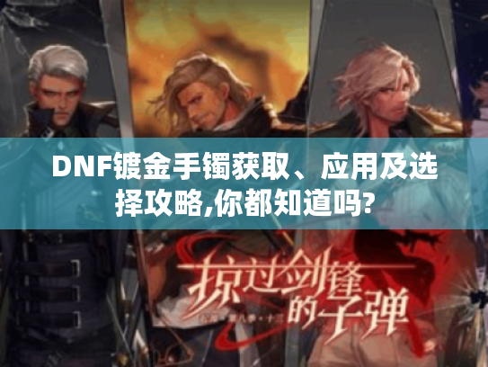 DNF镀金手镯获取、应用及选择攻略,你都知道吗? DNF镀金手镯获取、应用及选择攻略,你都知道吗?