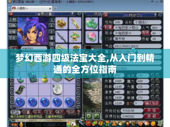 梦幻西游四级法宝大全,从入门到精通的全方位指南 梦幻西游四级法宝大全,从入门到精通的全方位指南