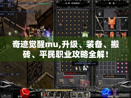 奇迹觉醒mu,升级、装备、搬砖、平民职业攻略全解！