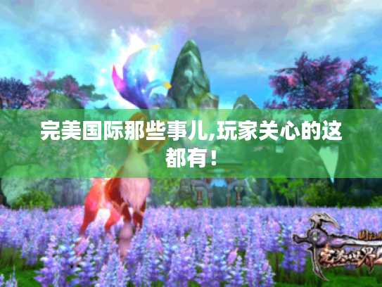 完美国际那些事儿,玩家关心的这都有! 完美国际那些事儿,玩家关心的这都有!