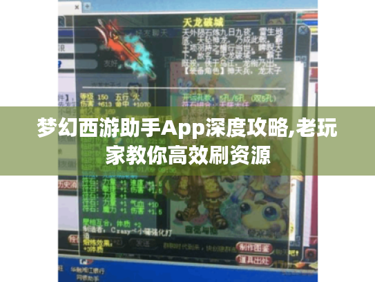 梦幻西游助手App深度攻略,老玩家教你高效刷资源 梦幻西游助手App深度攻略,老玩家教你高效刷资源